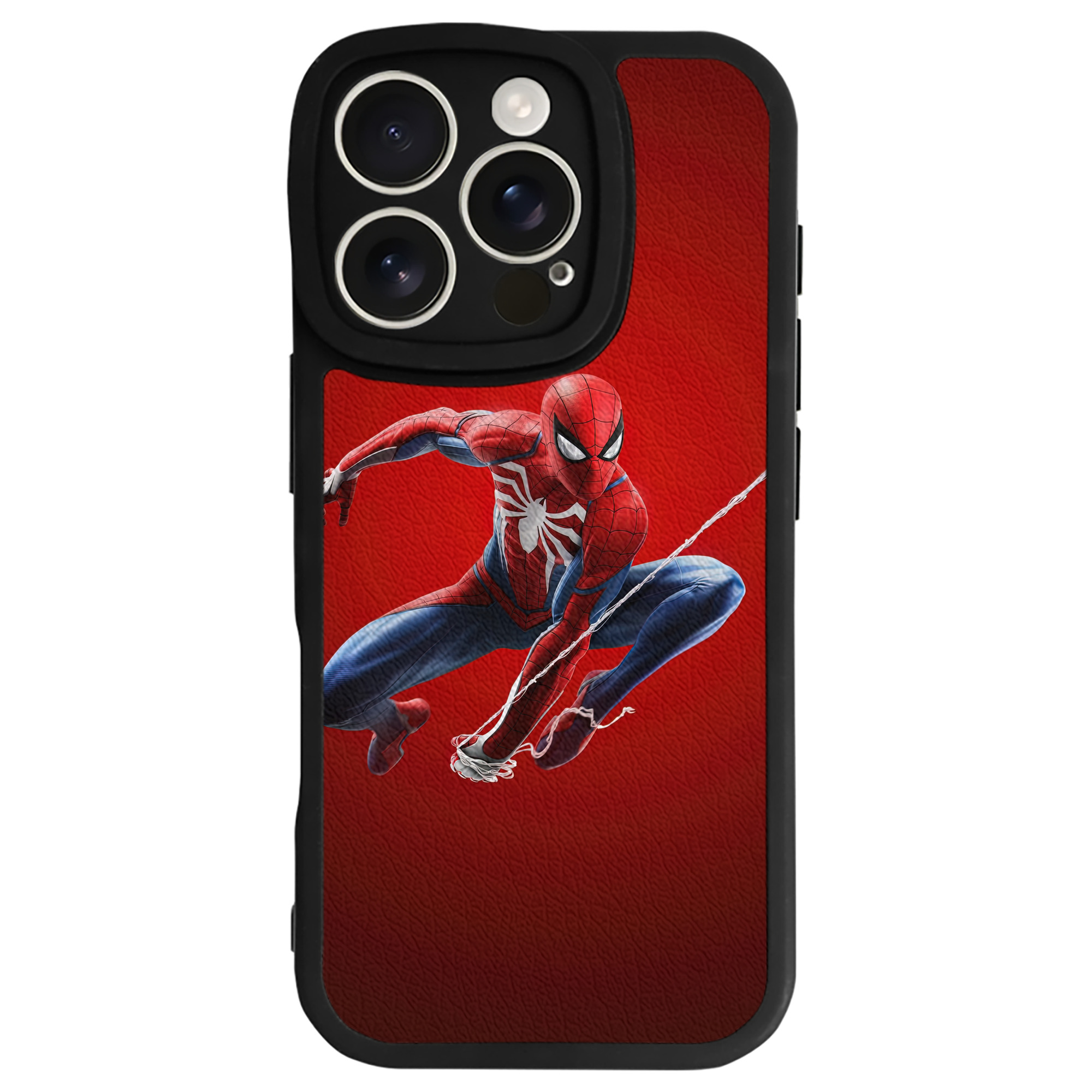 Spider Man スパイダーマン 【iPhone 16シリーズ対応】シリコンスマホケース（レザー調） 材質：シリコン
